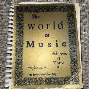 Vintage Music Fake Book World Of Music Volumes 14-16 "Professional Use"